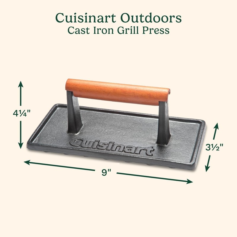 Heavy Duty Nonstick Rectangle Burger Press with Wood Handle, gallery