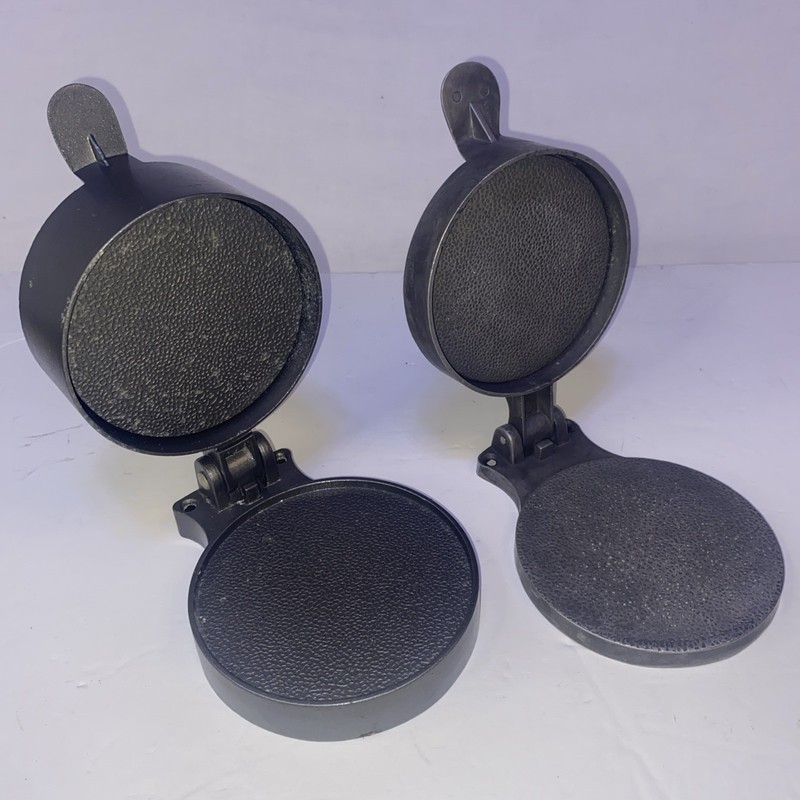 (2) Adjustable Kitchen Hamburger Patty Presses Metal Burger Mold Lot Of Two gallery