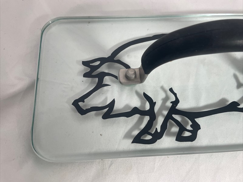 Prepology 2lb Glass Bacon Burger Press Pig Decal Gray Comfort Grip Handle Grill gallery