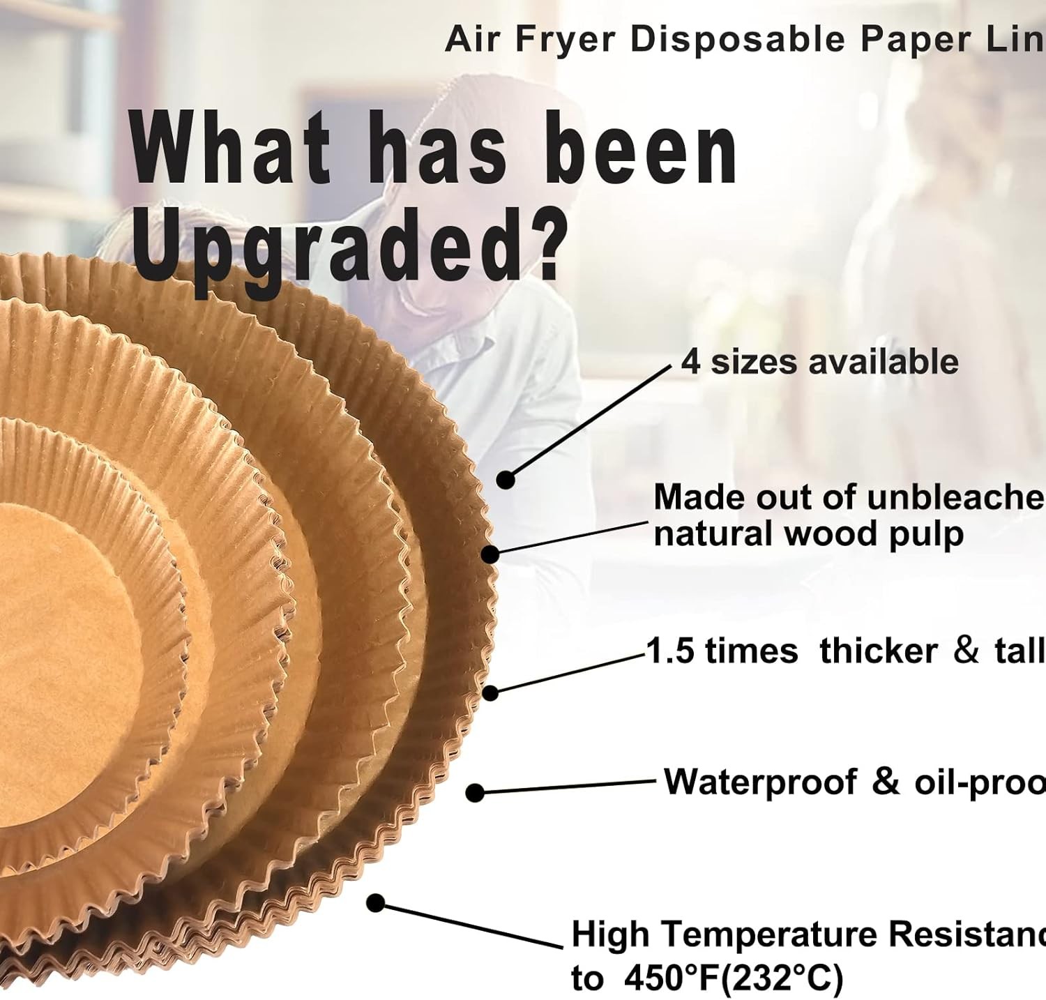 Large Air Fryer Disposable Paper Liner Round, 10 Inch Parchment 10Round gallery