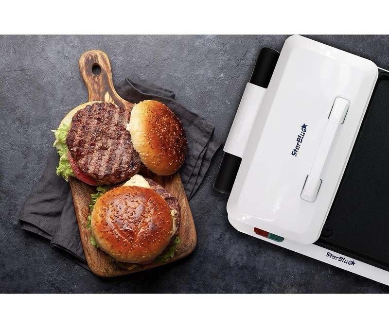 Hamburger Grill Maker by StarBlue with FREE Burger Press and Recipes eBook - gallery