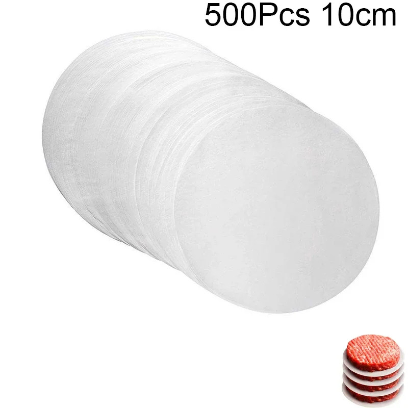 500Pcs Hamburger Patty Paper, Wax Papers to Separate Frozen Pressed Patties for