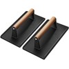 Heavy Duty Cast Iron Grill Press Set - 2PCS, Perfect for Bacon, Burgers, Steak & gallery