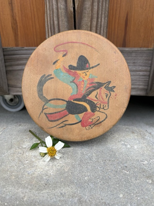 Cowboy Western Wooden Vintage 1950’s Hamburger Press gallery