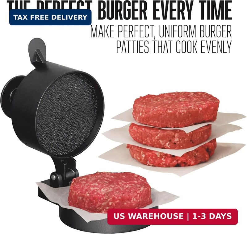 Weston Burger Press, Makes 4 1/2" Diameter Patties for Hamburger, Crab Cakes, Sa gallery