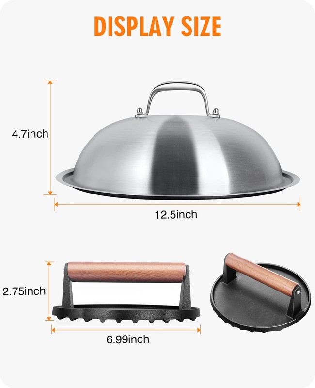 HOMENOTE Griddle Accessories for Blackstone, Commercial Grade 12 Inch Heavy D... gallery
