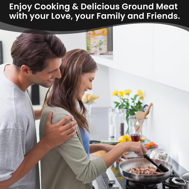 CUNSENR Premium Meat Chopper - 5 Curve Blade Ground Beef Original, Black gallery