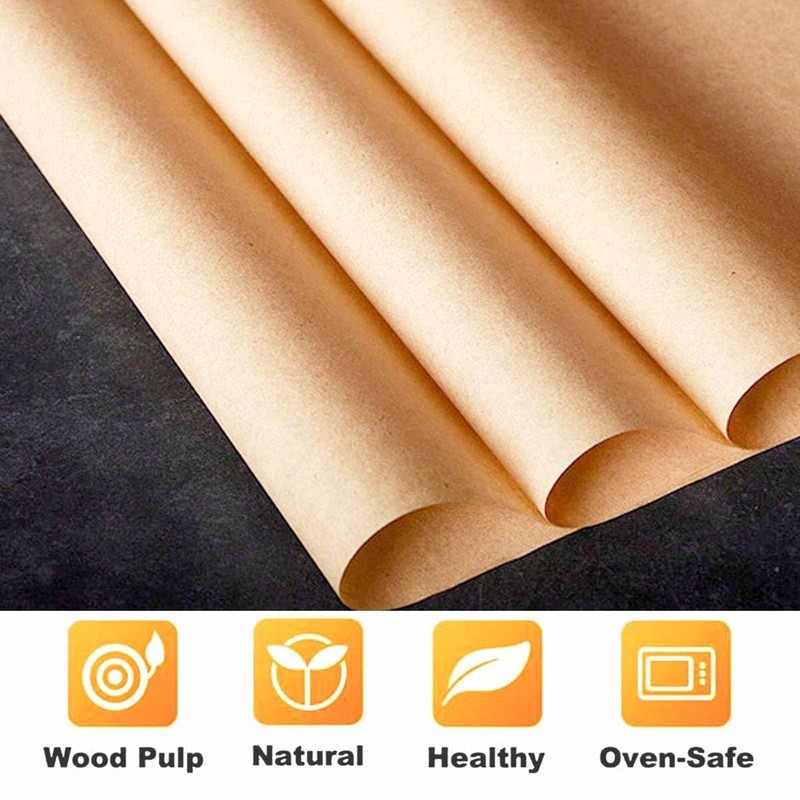 100 Pcs Parchment Paper Baking Sheets, 8x6 Inch Non-Stick Precut 8*6 IN, Wood gallery