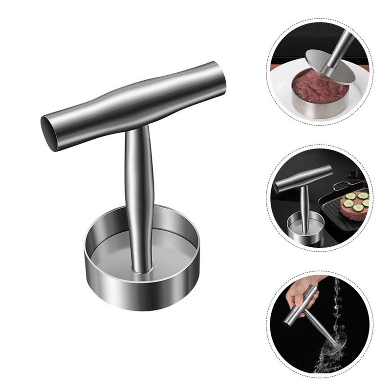 2 Pcs Burger Patty Press Hamburger for Smash Burgers Stainless Steel gallery