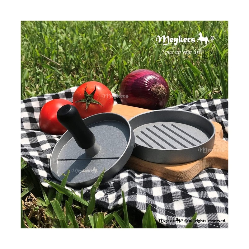 Meykers Burger Press 100 Patty Papers Set | Non-Stick Hamburger Mold with Fre... gallery