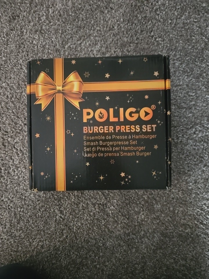 POLIGO 5PC Smash Burger Press Kit - Rectangle Smash Bacon Press and 4 in 1 mold