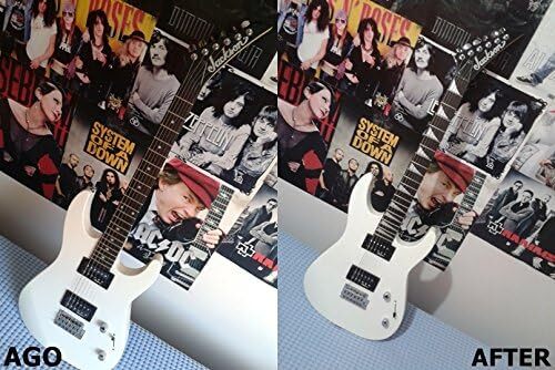 Jockomo Shark Fin (White Pearl) with Rosewood Dot Guitar Inlay Sticker gallery