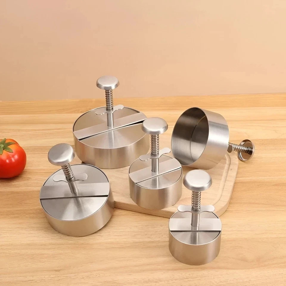 Hamburger Meat Press Patty Maker 304 Stainless Steel round Non-Stick Thickness A gallery