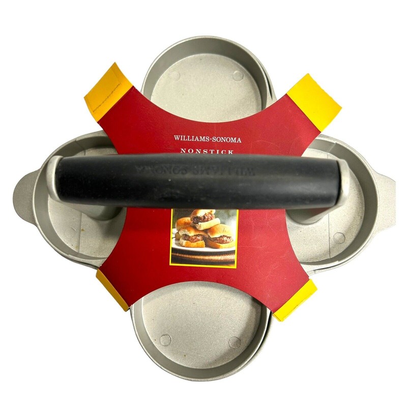 Williams Sonoma Nonstick Mini Slider Burger Press 4 -Hole gallery