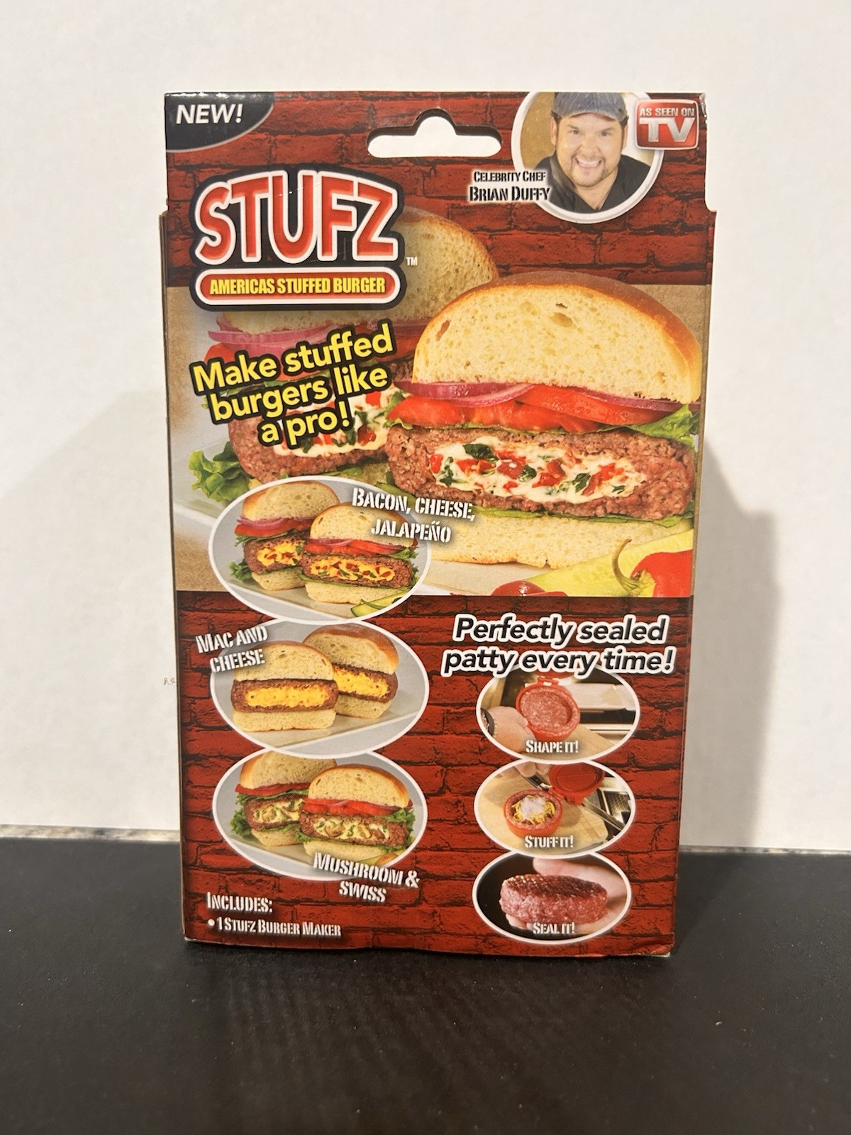 STUFZ Stuffed Burger Press Hamburger Maker As Seen On TV Easy To Use Brian Duffy gallery