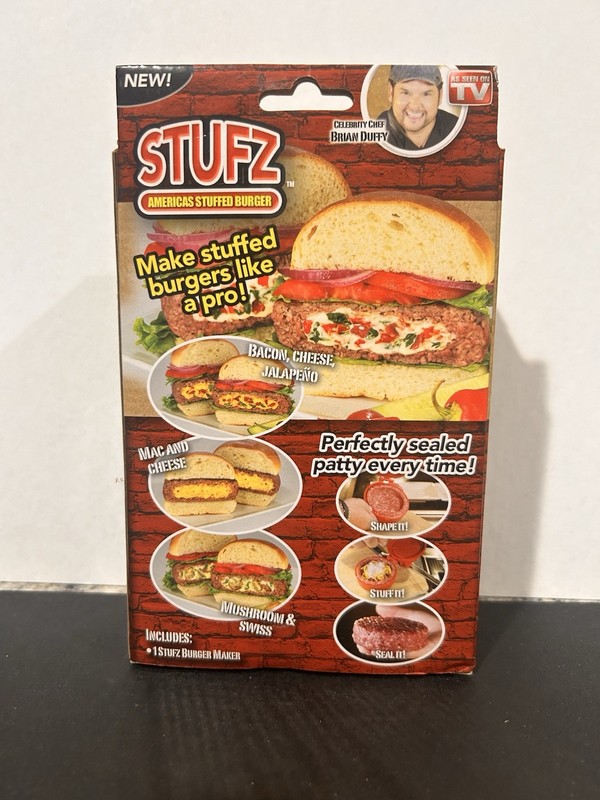STUFZ Stuffed Burger Press Hamburger Maker As Seen On TV Easy To Use Brian Duffy gallery