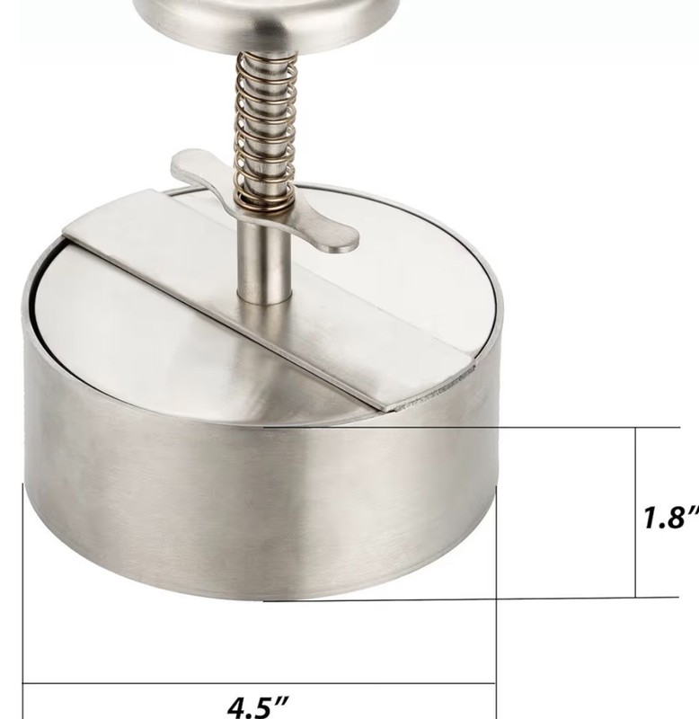 NOBER Stainless Steel Adjustable Hamburger Press & Patty Maker gallery