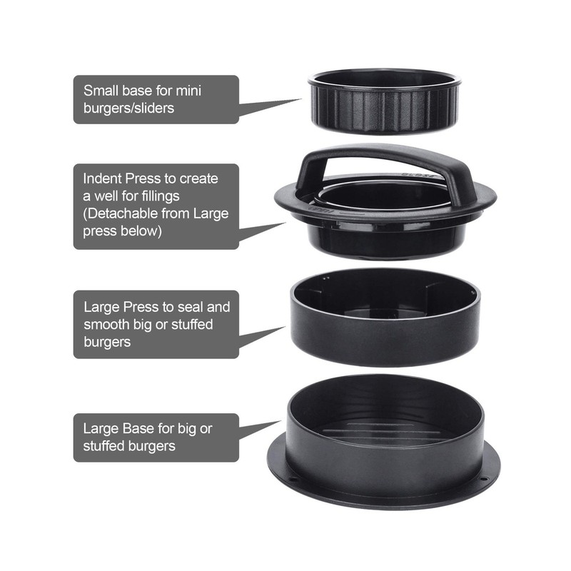Burger Press, Hamburger Press Patty Maker With 100Pcs Hamburger Patty Paper, ... gallery