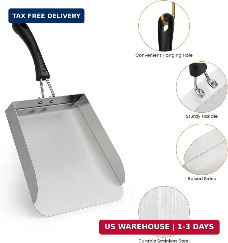 Stanbroil 2 Pack Smash Burger Spatula, Stainless Steel Griddle Food Mover, Large gallery