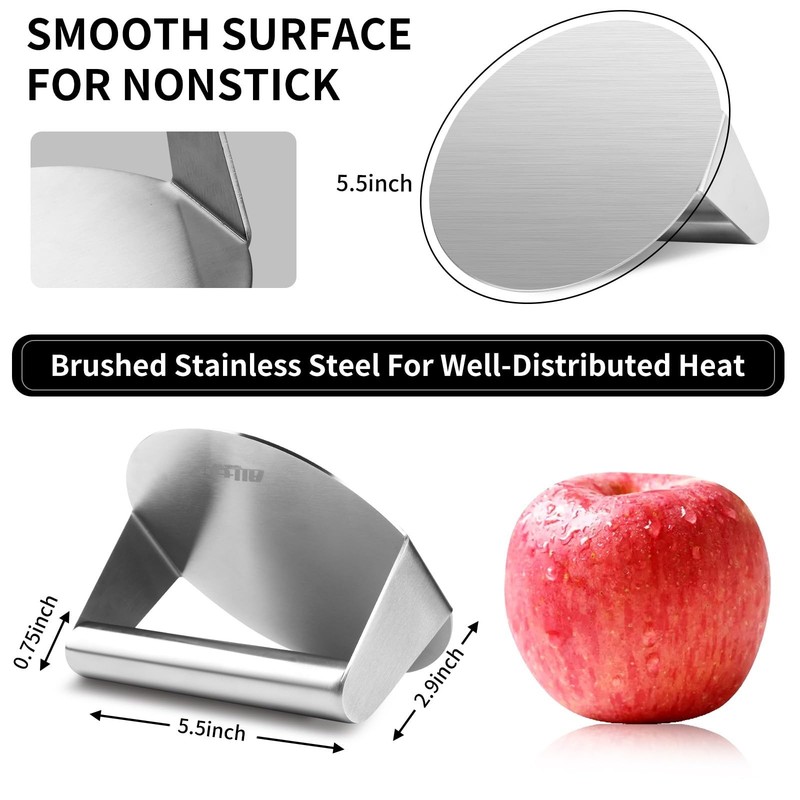 ALLTOP Smash Burger Press -Grill Essential,Stainless Steel Non-Stick Smasher ... gallery