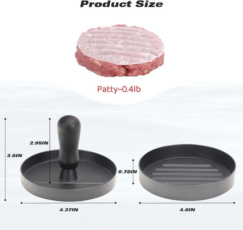 Burger Press 200 Patty Papers Aluminum Burger Press Patty Maker Meat Beef Cheese gallery