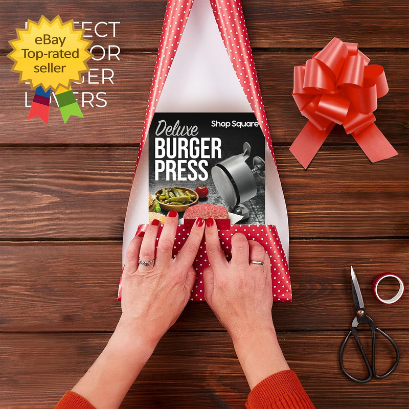 Burger Press Patty Maker Adjustable Thickness (1/4 Lb to 3/4 Lb) with Ejector gallery