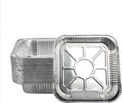 Non-Stick Disposable Air Fryer Aluminum Foil Liners 7*7 Inch-Square, Silver