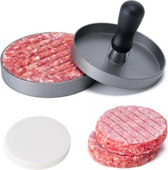 Burger Press 100 Patty Papers Set,4.6 Inch Round Smasher,Non-Stick Hamburger