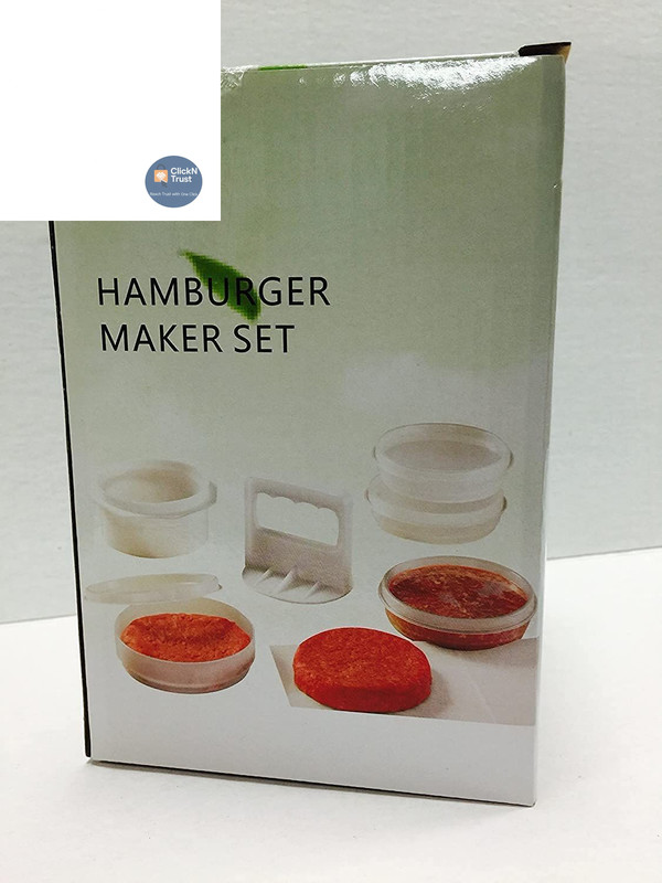 Hamburger Press Patty Maker Freezer 4 Containers with gallery