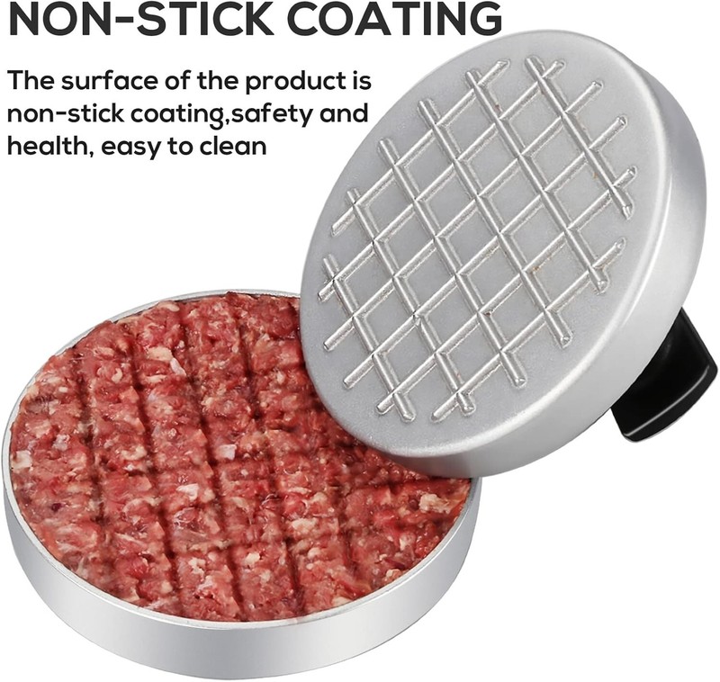 Conjunto De Prensa Para Hamburguesas Con Molde Antiadherente Para BBQ Antiadhere gallery