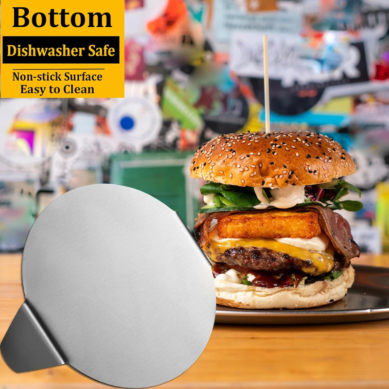 4PCS Grill Accessories for Blackstone, Stainless Steel Smash Burger Press Kit, I gallery