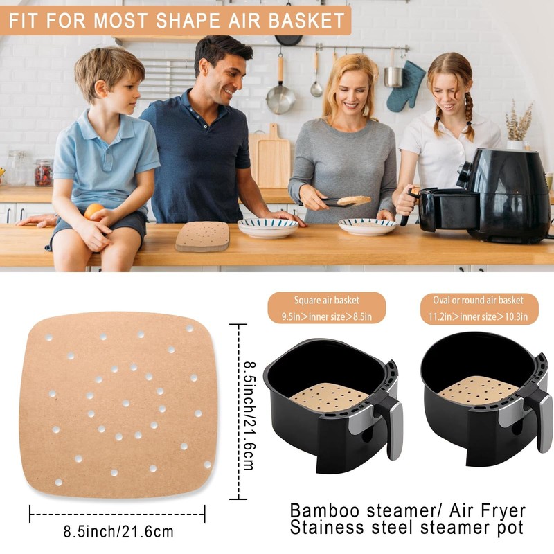 120Pcs Air Fryer Parchment Paper, 8.5 Inch As shown in the picture, original gallery