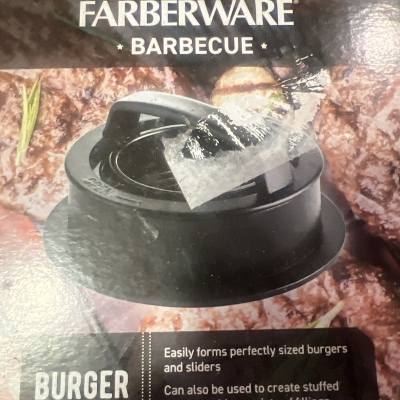 NEW Farberware Barbecue Burger Press-Black-Forms Perfect Burgers and Sliders gallery