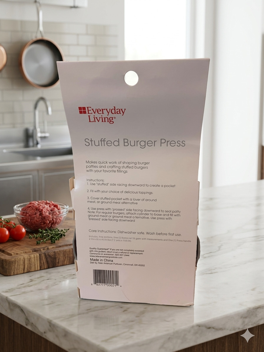 The Everyday Living Stuffed Burger Press is desIGN 2.84 IN HX4.67 DIA DISHWASHER gallery