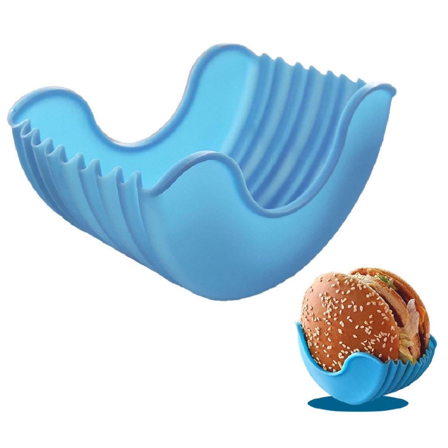 Silicone Burger holder anti spill food holder gallery