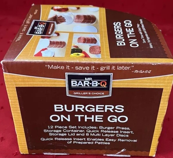 Mr. BBQ Burgers on the Go Patty Maker 12 Piece NonStick 8-Layer Plastic Disc New gallery