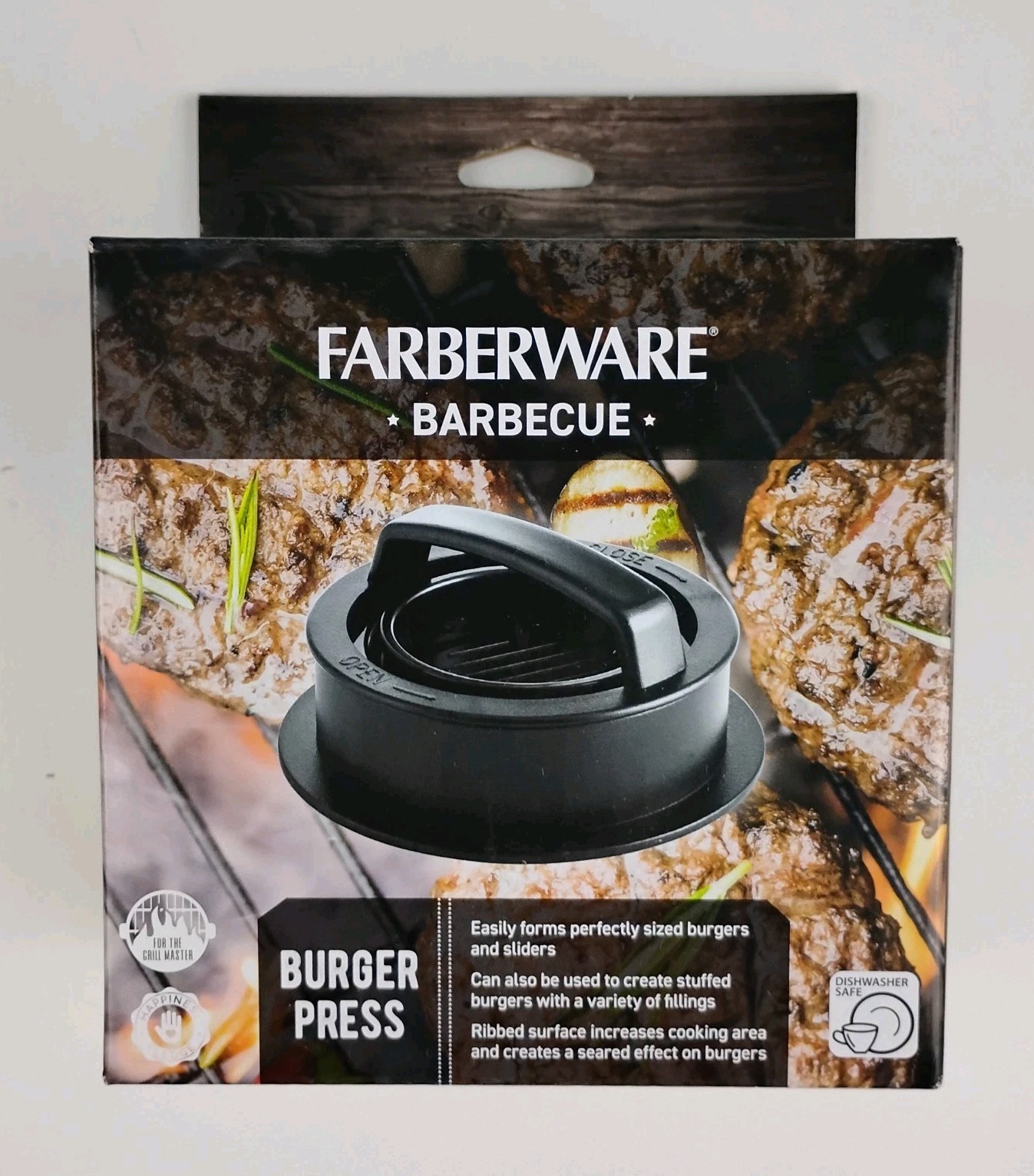 Farberware Barbecue Burger Press-Black-Forms Perfect Burgers and Sliders gallery