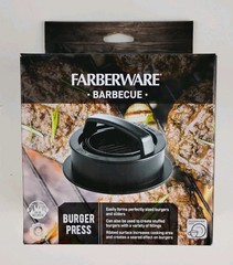 Farberware Barbecue Burger Press-Black-Forms Perfect Burgers and Sliders
