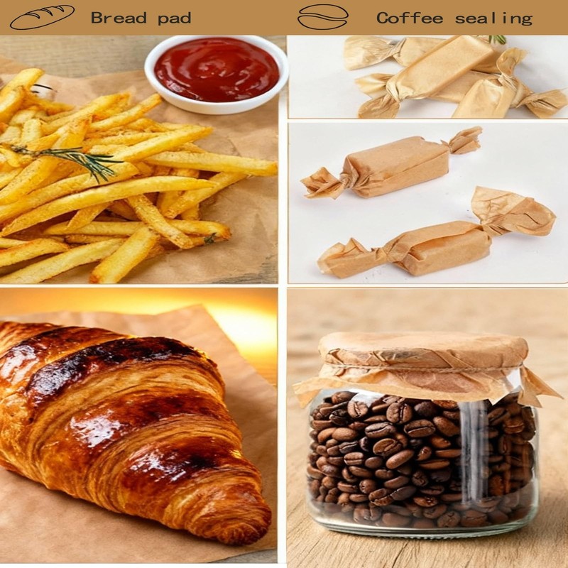 Yuyouqu 100 PCS Hamburger Patty Paper 6''x6'' 6''X6'' 100PCS, Brown Square gallery