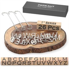 26Pcs Mini 1″ Branding Irons, Alphabet Custom Wood Branding Iron Personalized…