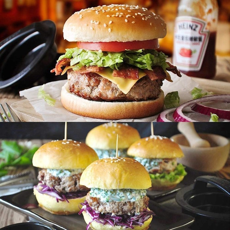 3 in 1 Stuffed Burger Press Hamburger Mould ABS Plastic Beef BBQ Patty Maker gallery
