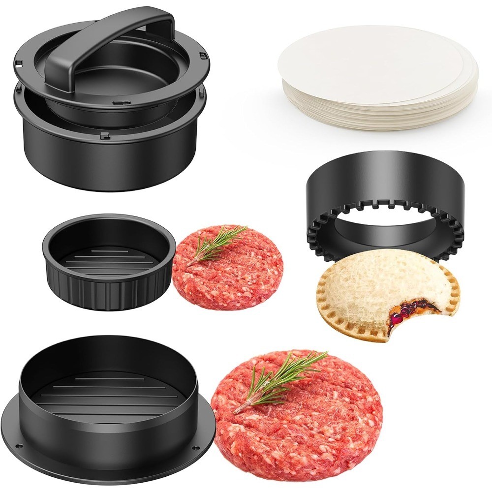 , 4-in-1 Burger Press Patty Maker Slider, Stuffed Burgers gallery