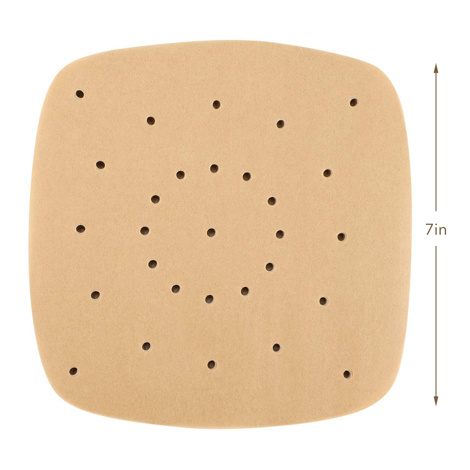 Beasea Perforated Parchment Paper, 200pcs 7 Inch Air Fryer 7 Inch, Unbleached gallery