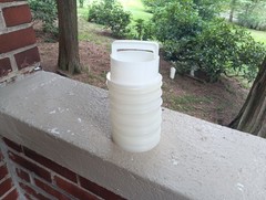 VINTAGE TUPPERWARE BURGER PRESS AND KEEPER SET OF 6