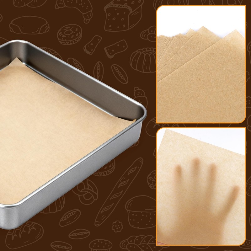 TROUSKAIG 100pcs 12x12 inch Unbleached Parchment 12x12inch-100pcs, Brown gallery