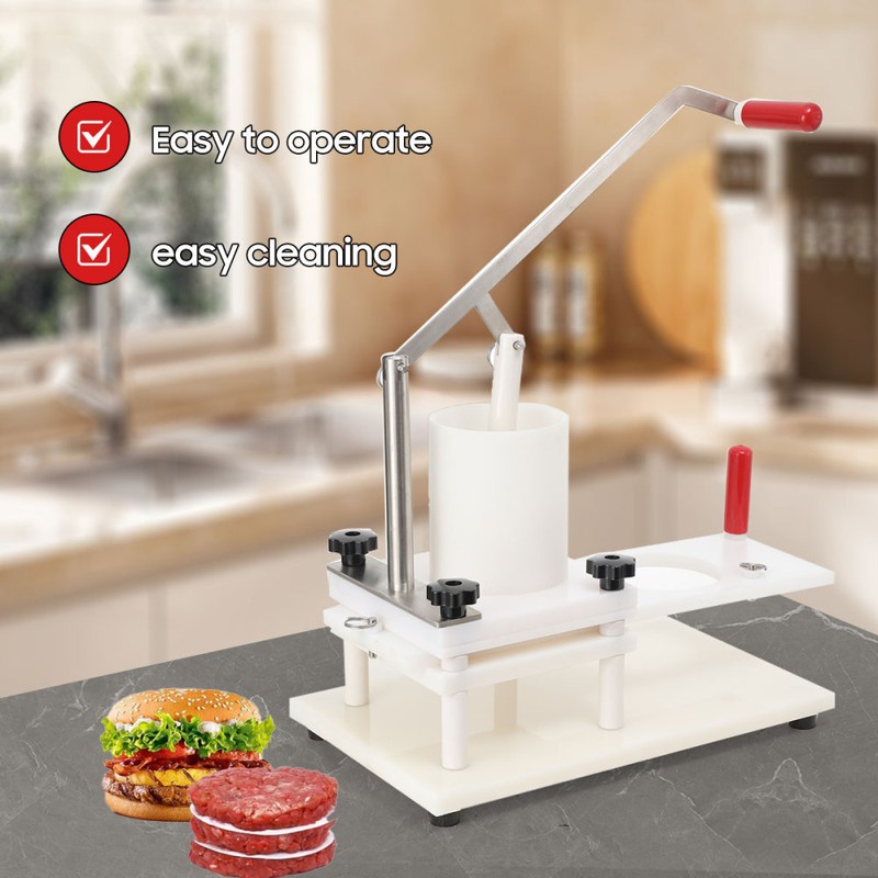 Commercial Burger Patty Maker Hamburger Meat Press Forming Machine 130mm Manual gallery