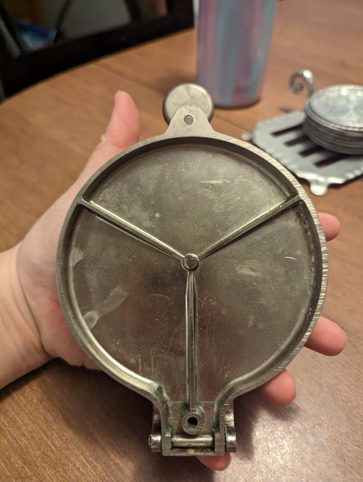 Vintage hamburger press aluminum counter/wall mount gallery
