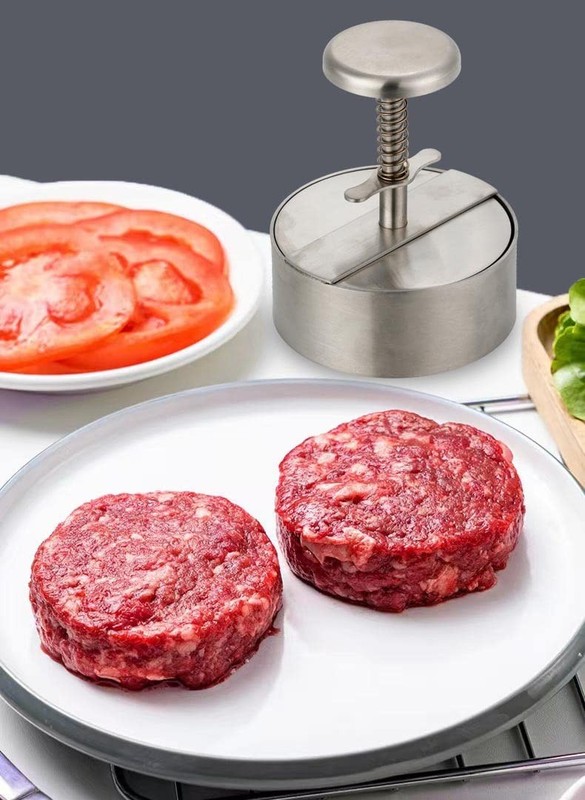 Burger Press Stainless Steel Hamburger Patty Maker Grill Griddle Flat Duty for G gallery