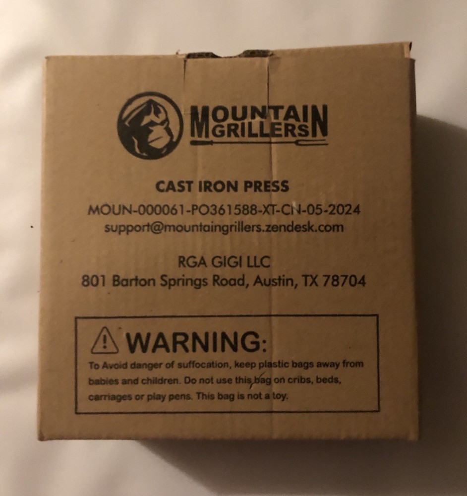 NEW Mountain Grillers Cast Iron Press