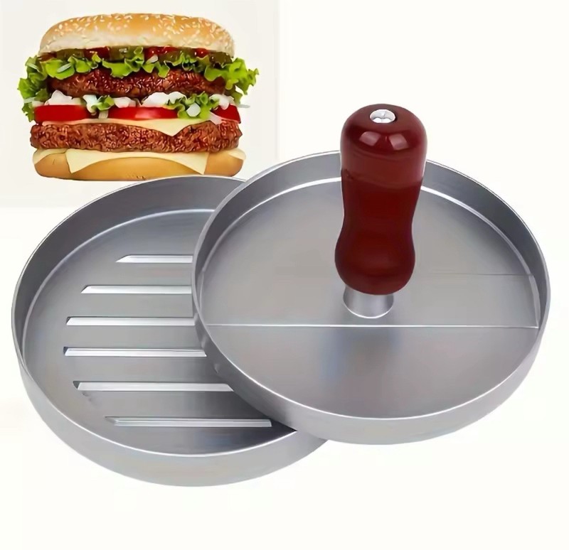 Non-Stick Burger Press Patty Maker Aluminum Hamburger Mold BBQ Tool gallery